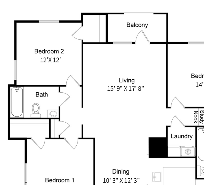 The Amsterdam 3 bedroom floorplan